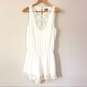 Show Me Your MuMu White Lace Romper